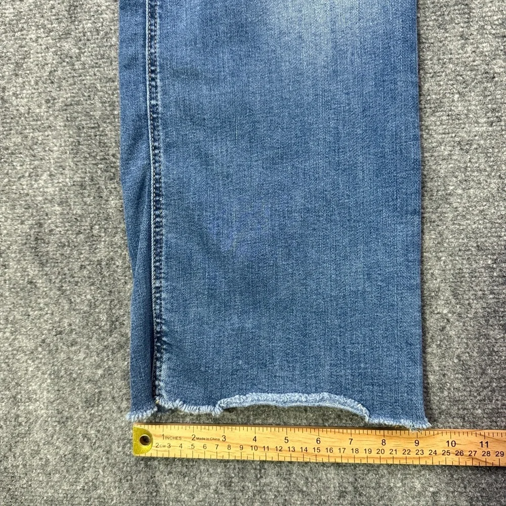 Edgely Womens 22W Short Mid Rise Slim Boot Jeans Raw Hem Stretch Plus Size - Picture 14 of 14